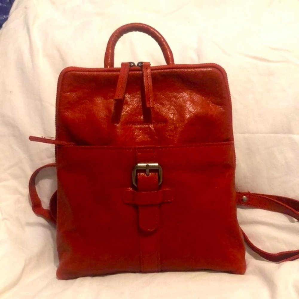 Spikes & Sparrow Genuine Leather Backpack Rust